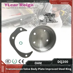 Transmissão automática Válvula Mecatrônica Body Plate, Anel de aço melhorado para VW Golf Skoda OCW Car Part, 0AM DQ200 OAM 7 velocidades DSG