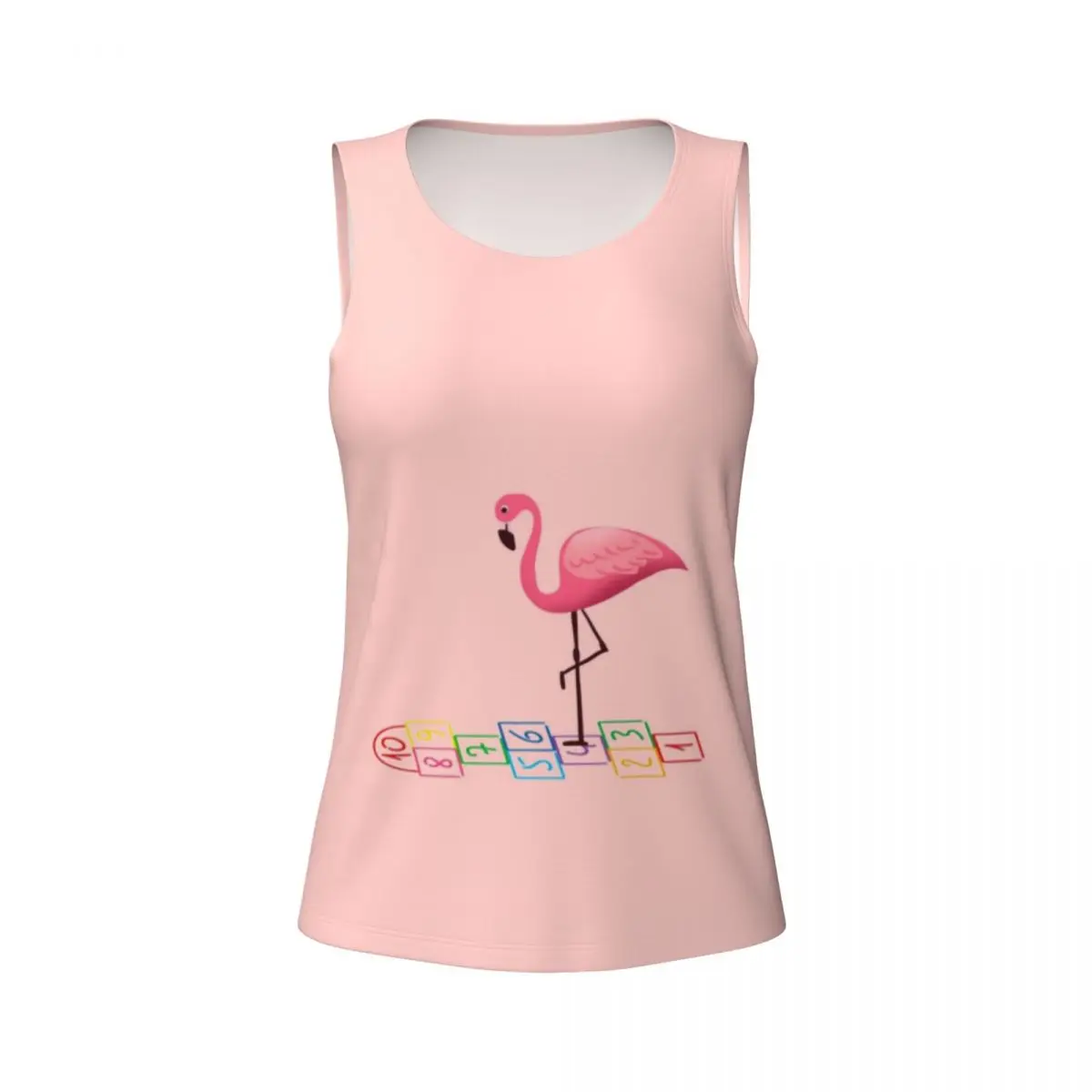 Camisa de ioga seca rápida personalizada para mulheres, flamenco, flamingo, dança do pássaro, treino, atlético correndo regatas