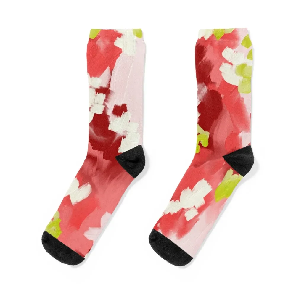 

Abstract painting - spring vibes Socks halloween aesthetic fashionable summer Women's Socks Men's