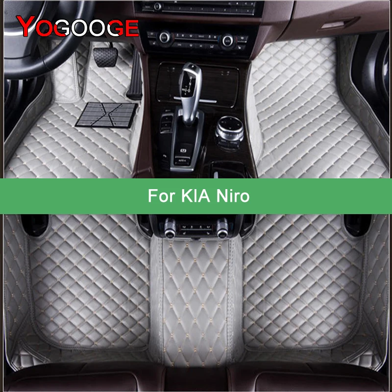 

YOGOOGE Custom Car Floor Mats For KIA Niro 2016-2023 Auto Carpets Foot Coche Accessorie