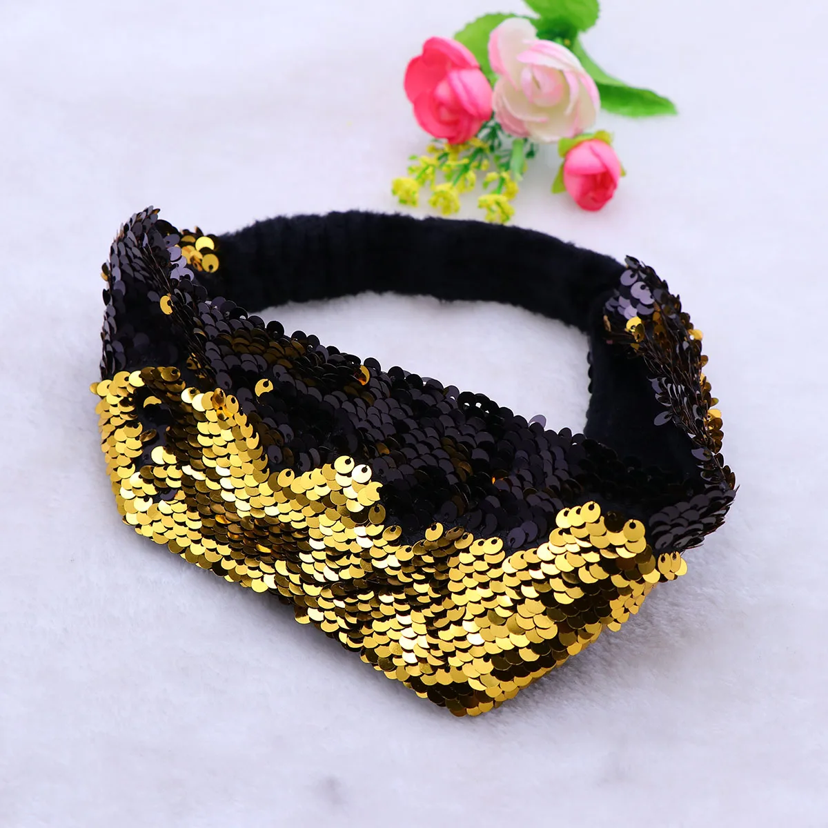 

Kids Handband Girls Headband Hair Ribbon Pretty Sequin Headdress Women's Ribbons
