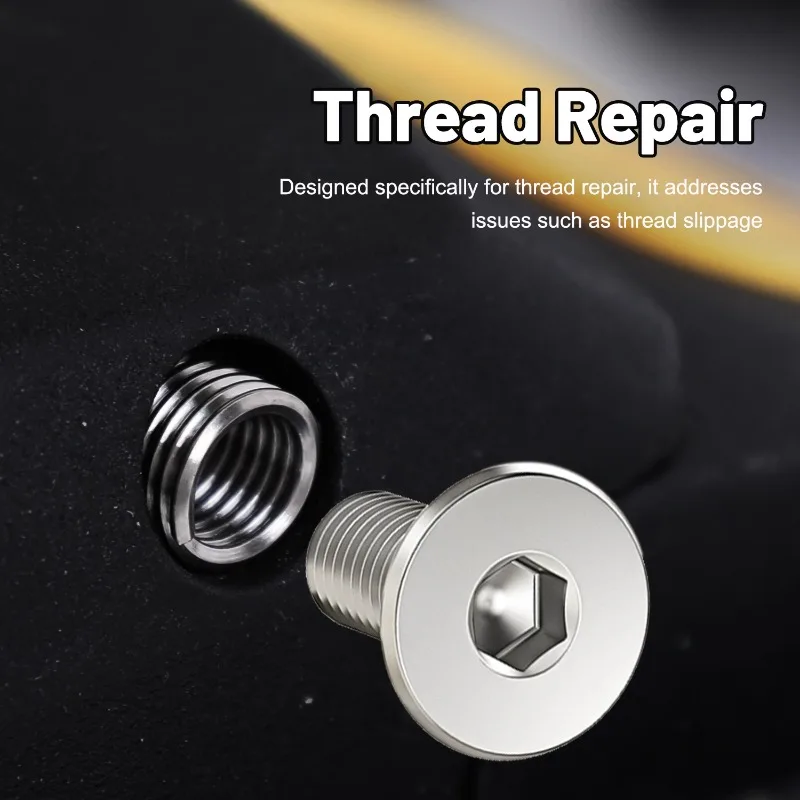 Sarung Ulir Kawat Baja Tahan Karat Tipe Helikal, Kit Perbaikan Ulir Berbentuk Spiral, Alat Pengencang Ulir Kawat