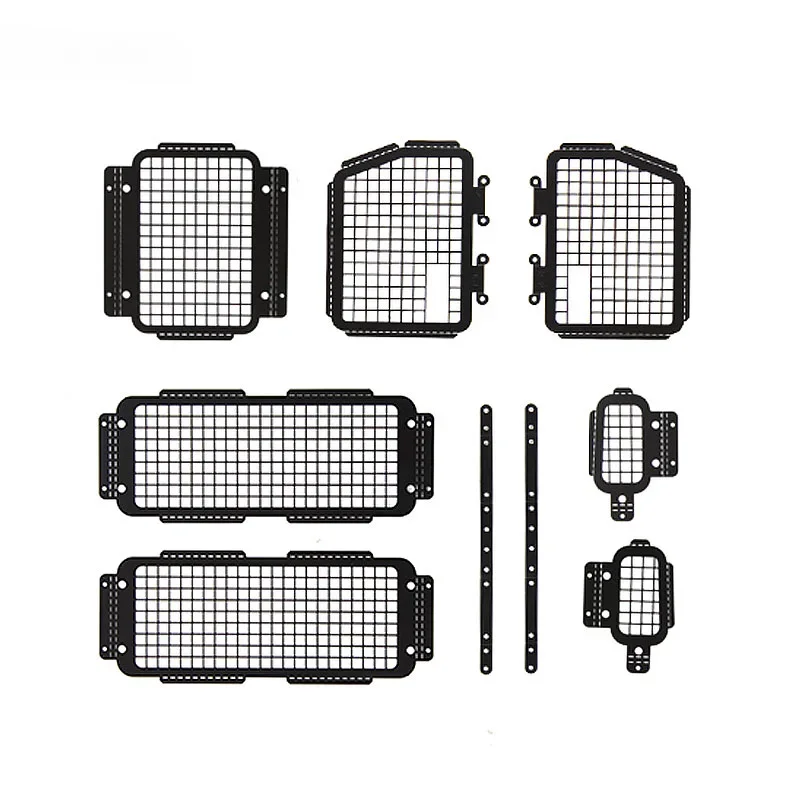 Metal Three-dimensional Car Window Net Side Window Armor for 1/10 RC Crawler Car Traxxas RC4WD D90 D1RC Diy Parts