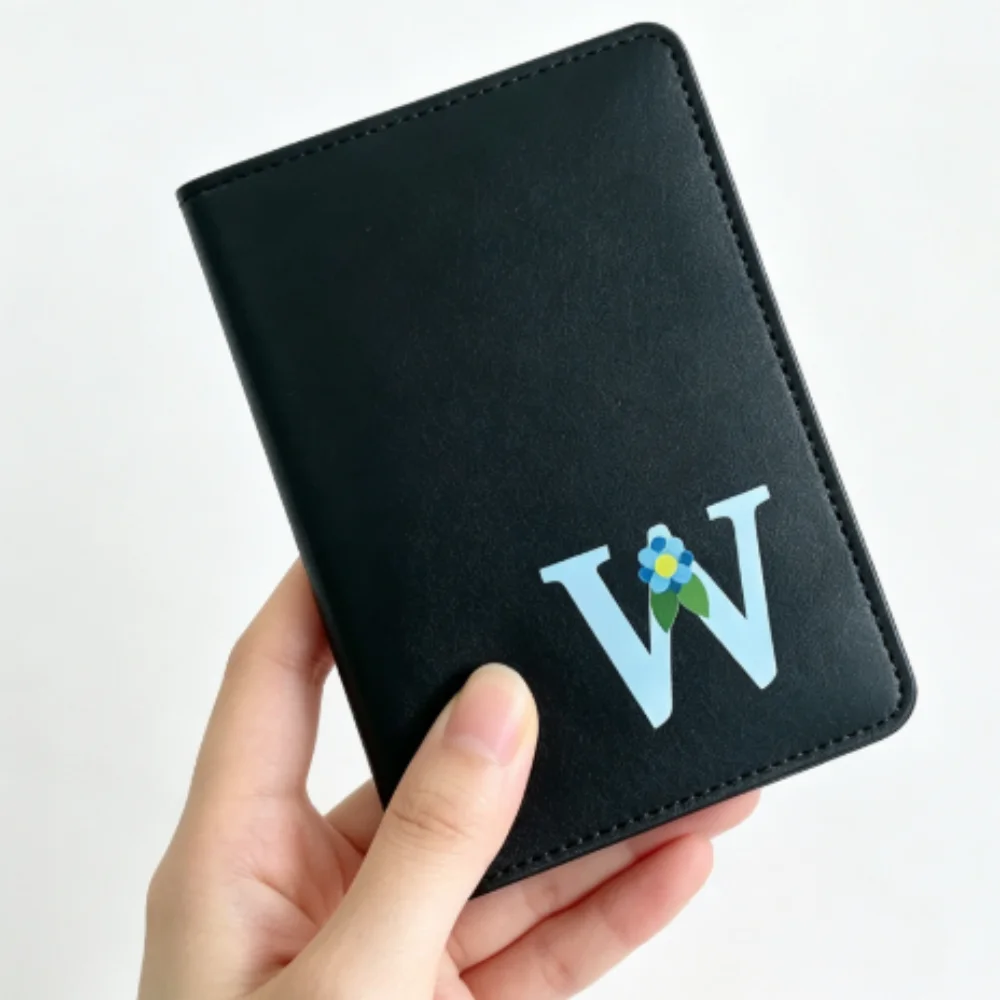 Personalized Passport Cover with custom Initial Letters & Vibrant Floral Pattern, Ideal Travel Accessory for Travel Enthusiasts