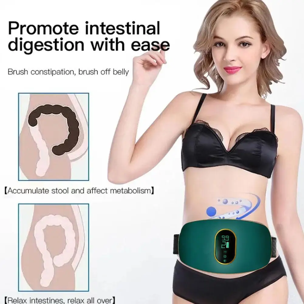 Abdominal Massager Waist Belt Household Abdominal Kneading Instrument Vibration Rechargeable Fitness Slimming Electric Massager