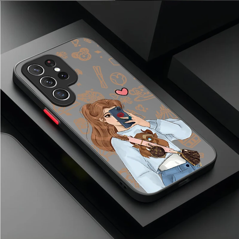 ديزني الأميرة Selfie ماتي الحال بالنسبة Xiaomi Poco X7 X6 X5 X4 GT X3 NFC F6 F5 F4 F3 GT M5 M5S M6 Pro 4G 5G C55 C65 C75 C61 C71