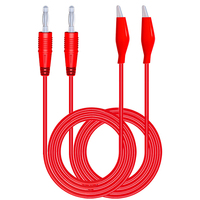 2pcs Banana Plug to Alligator Clip Test Lead Cable Line Wire 4mm Banana Plug for Multi-Meter Electrical Test Jumper Wire