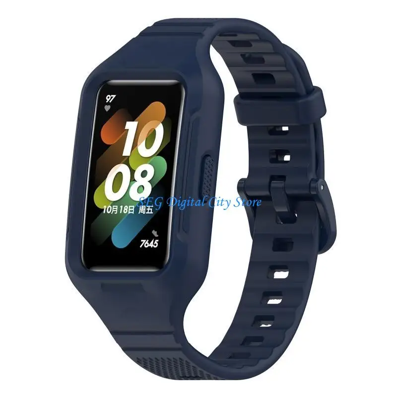 

U75B For HuaweiBand 7 for Smart Watch Silicone Loop Strap Bracelet Sweatproof Wristba