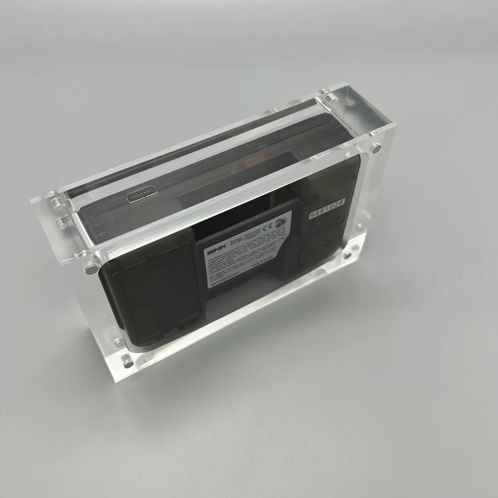 Caja de almacenamiento de consola de cubierta magnética acrílica de alta transparencia para Neo Geo Pocket Color NGPC