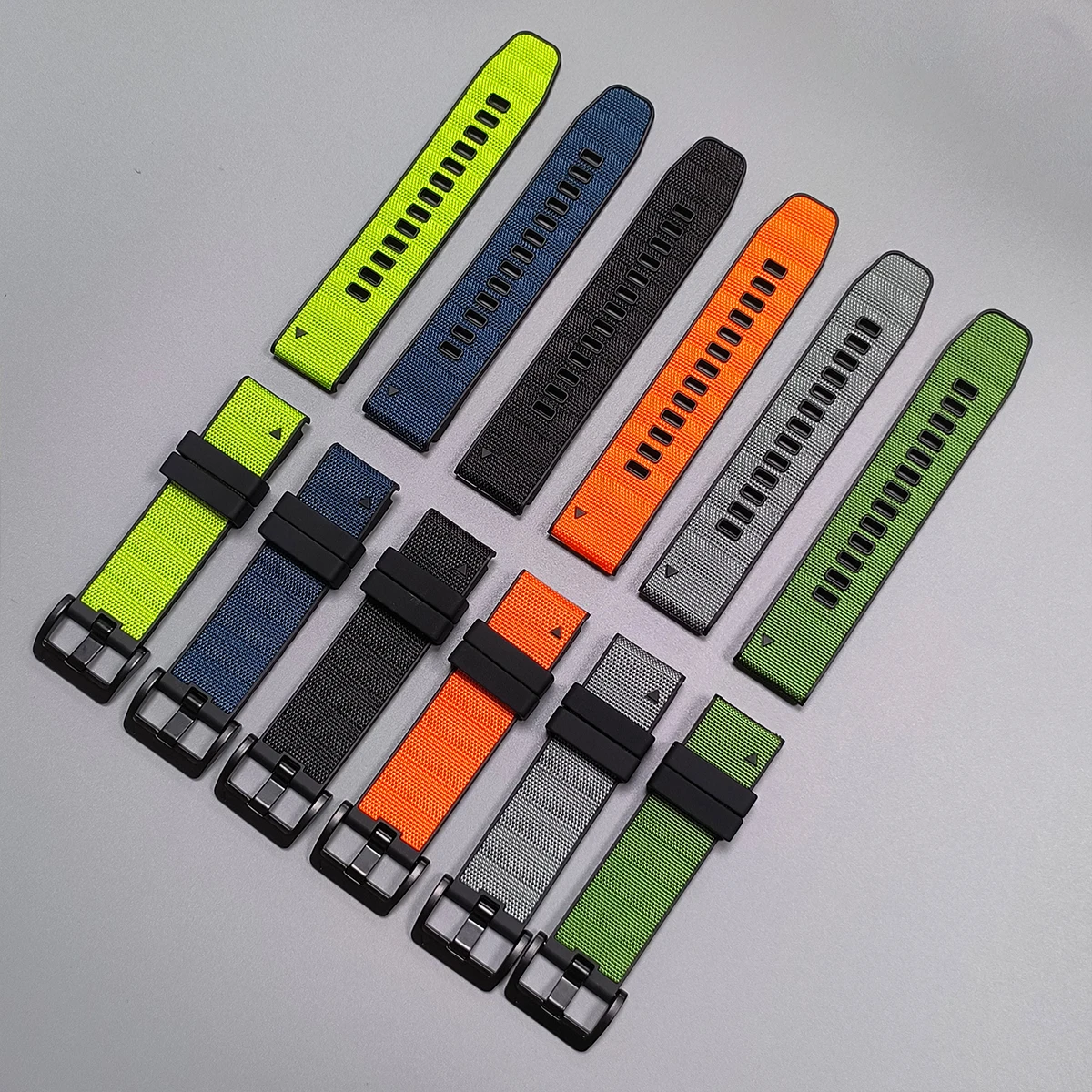 Nylon + Silikon 22/26 mm Armband für Garmin Quatix 8 7X QuickFit Band Fenix8 Pro 7X 7 6/Forerunner 970 965 745/Descent Mk3i Armband