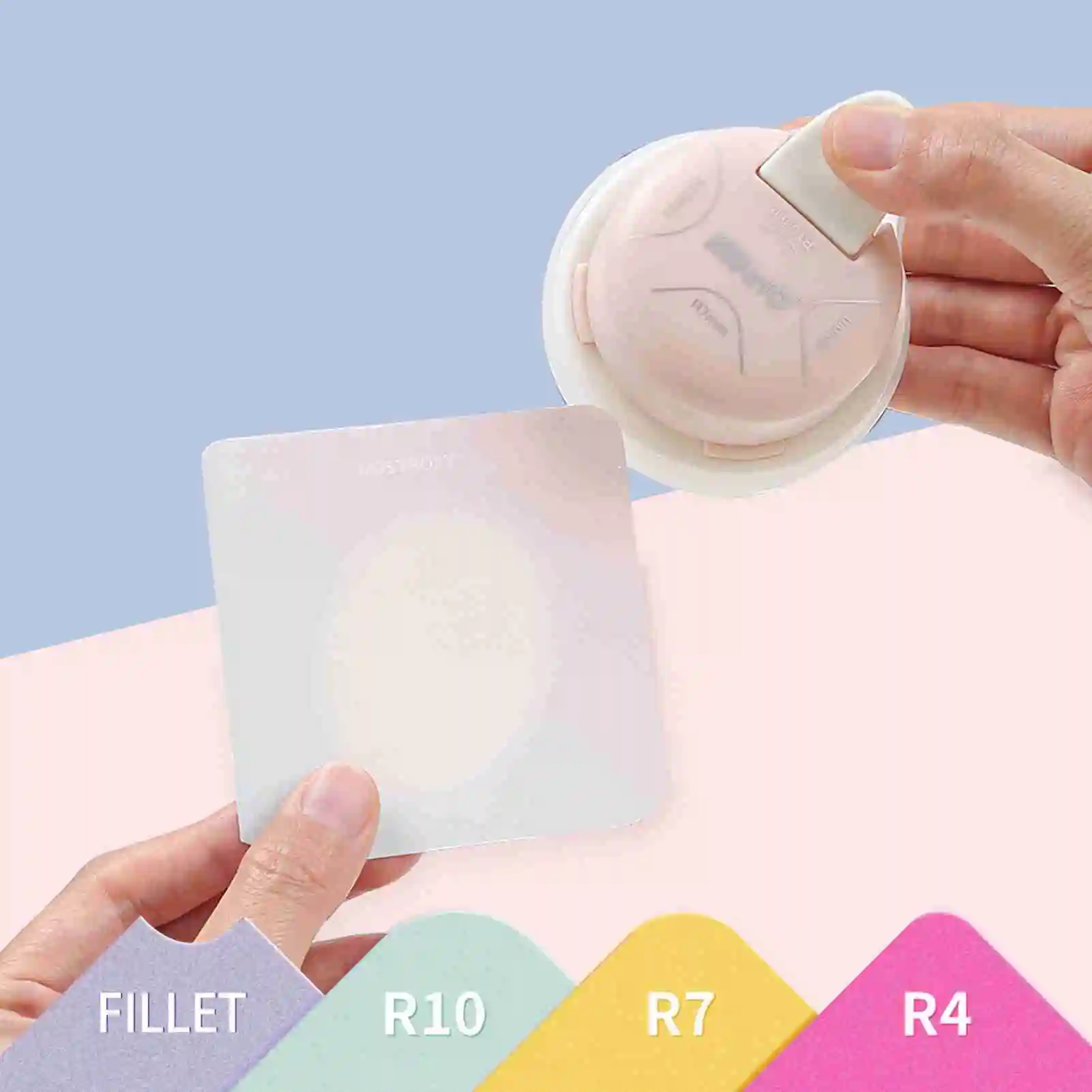 【Nowość】KW-TRIO Zaokrąglacz Rogów 4 w 1 R4/R7/R10mm + Zaokrąglacz Wewnętrznych Rogów Papieru do Kartek, Rękodzieła i Albumów