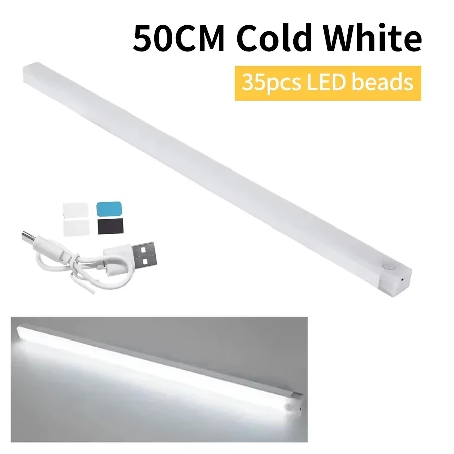 Draadloze LED-bewegingssensor Kastlamp USB Oplaadbaar Led-nachtlampje Kast Garderobe Magnetische lamp Onder achtergrondverlichting voor kamer
