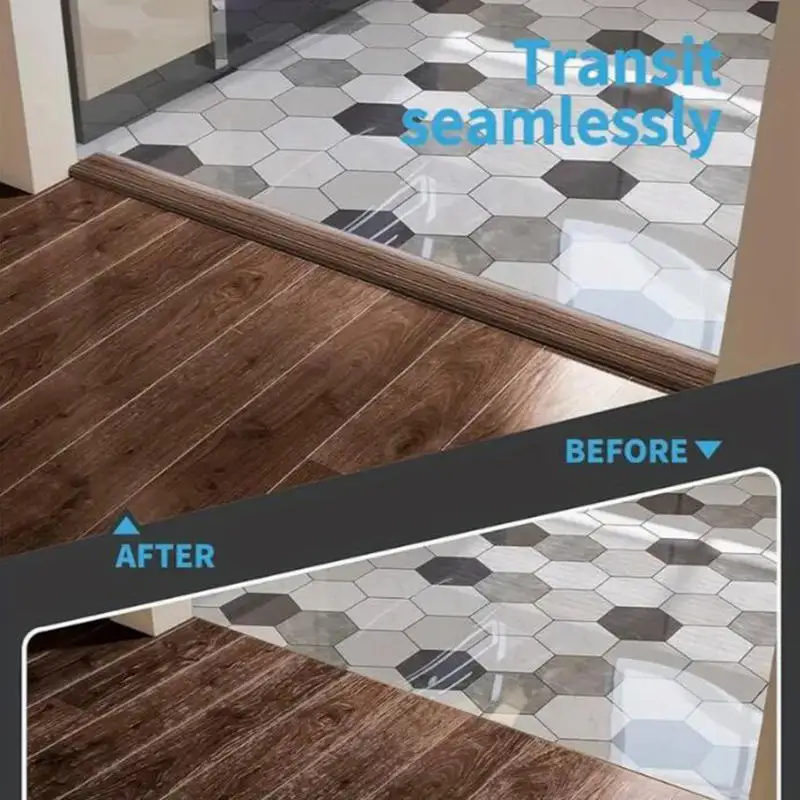 Tiras de transição de piso autoadesivas pressionadas tira de costura de limiar de porta lacuna de piso prensada linha borda tira decoração