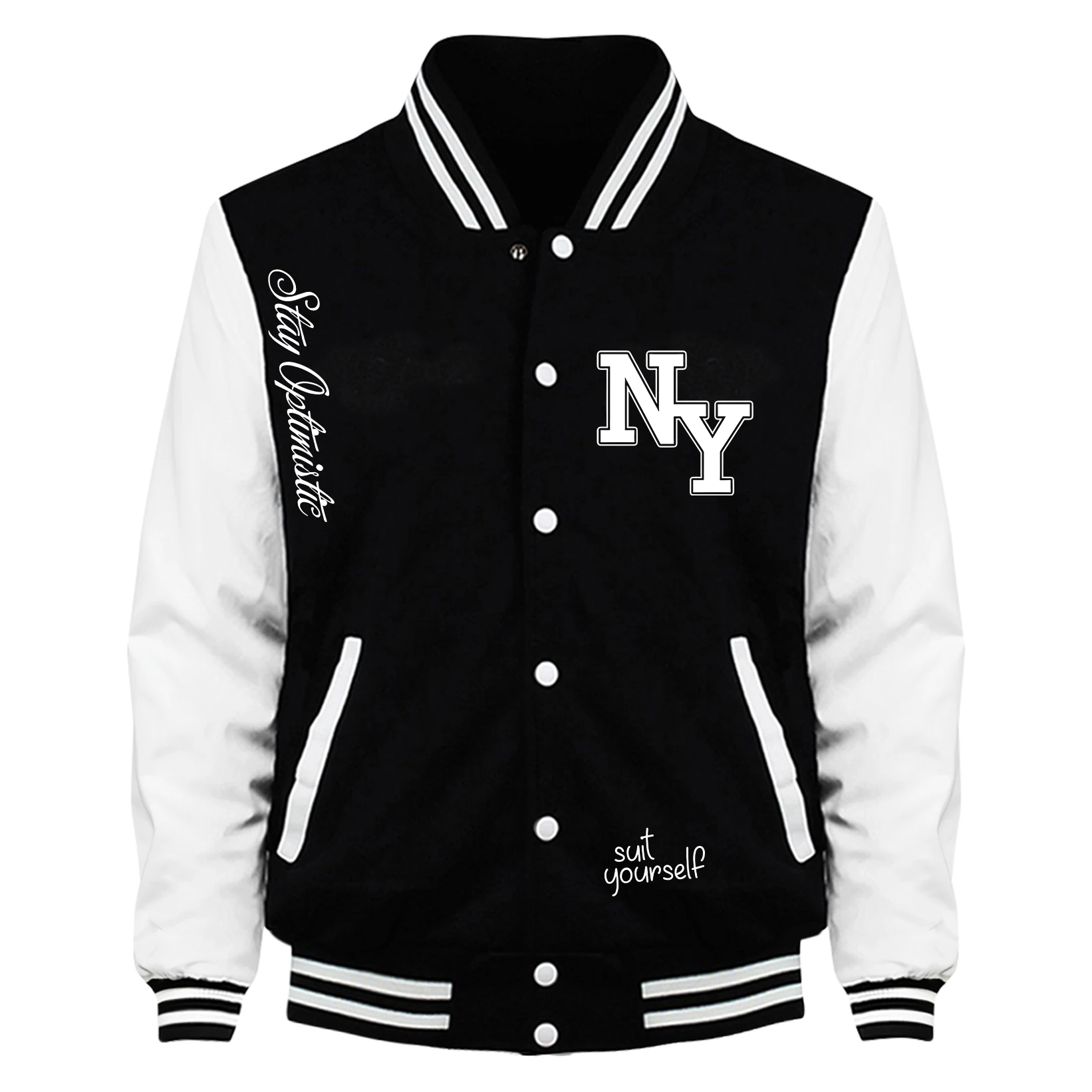 

New York Suit Yourself Men Jackets New Creative Clothing Cartoons Loose Fashion New Baseball Jersey Casual Unisex American Top