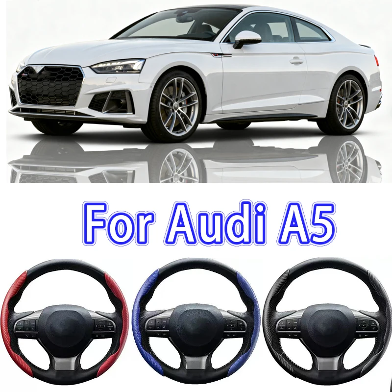 

Для Audi A5 автомобильный чехол на руль 38 см противоскользящий замшевый чехол на руль авто украшения аксессуар
