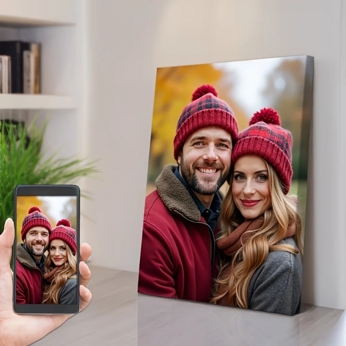 Custom Photo Canvas Prints – Suitable for Living Room, Bedroom, and Office Decor – Gifts for Weddings, Anniversaries, and Family image 4
