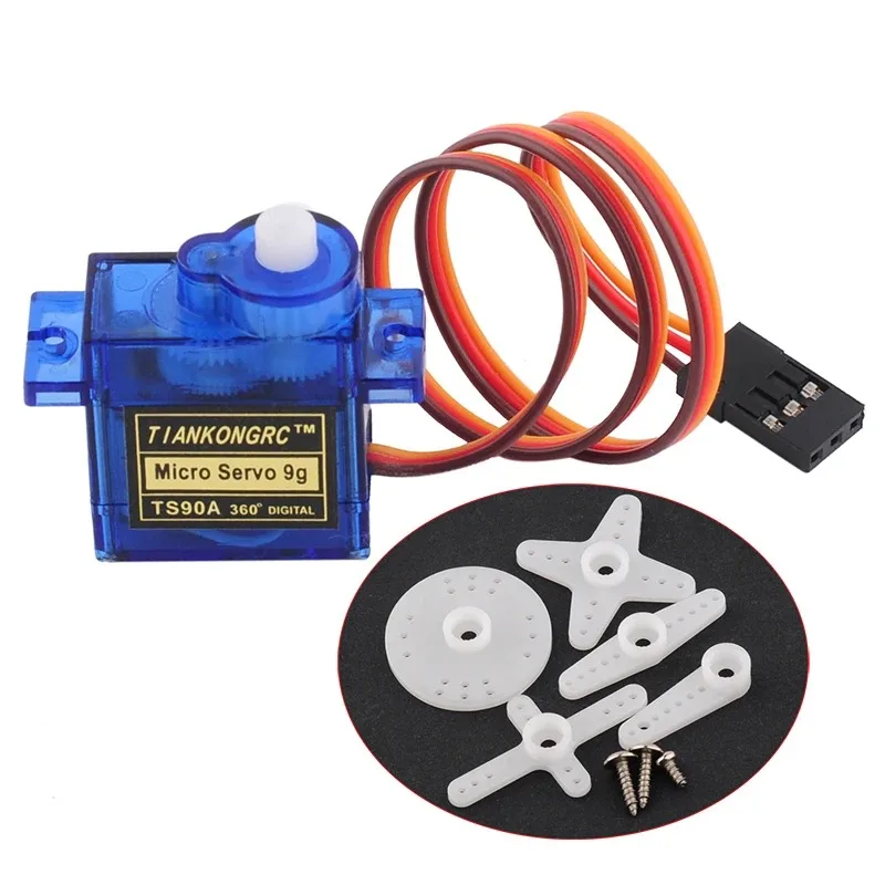 TS90A 9G Micro Servo Mini sterzo analogico da 180 gradi per auto RC/modelli di robot Parti di funzioni di alimentazione 4.8V-6V