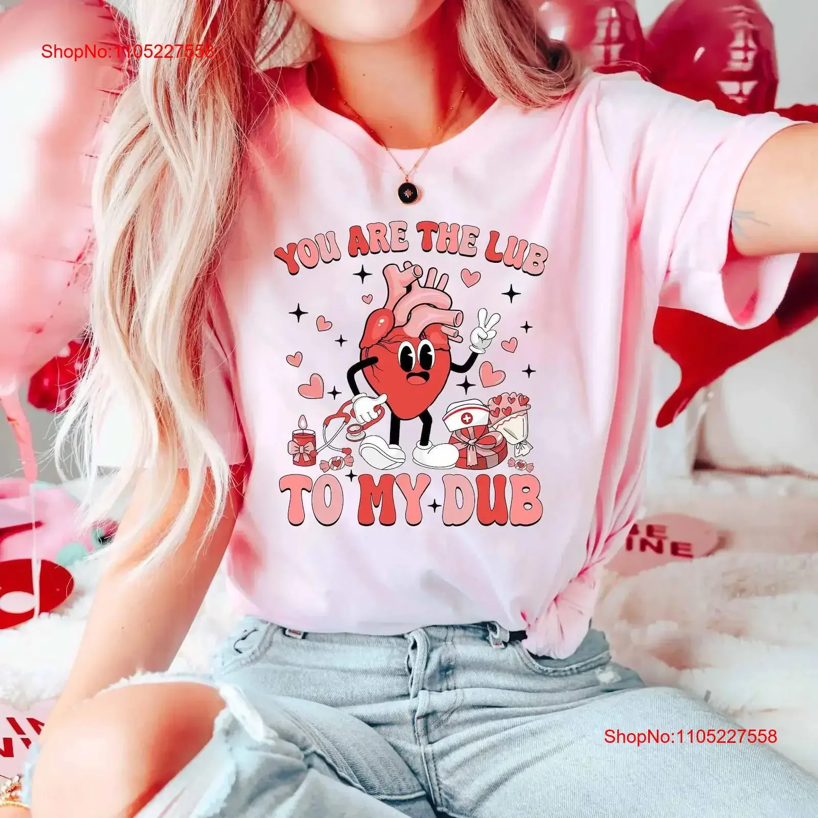 XOXO Cardiac Nurse Valentine T Shirt You Are The Lub To My Dub CVICU Valentines Day Cardiology vintage Washed