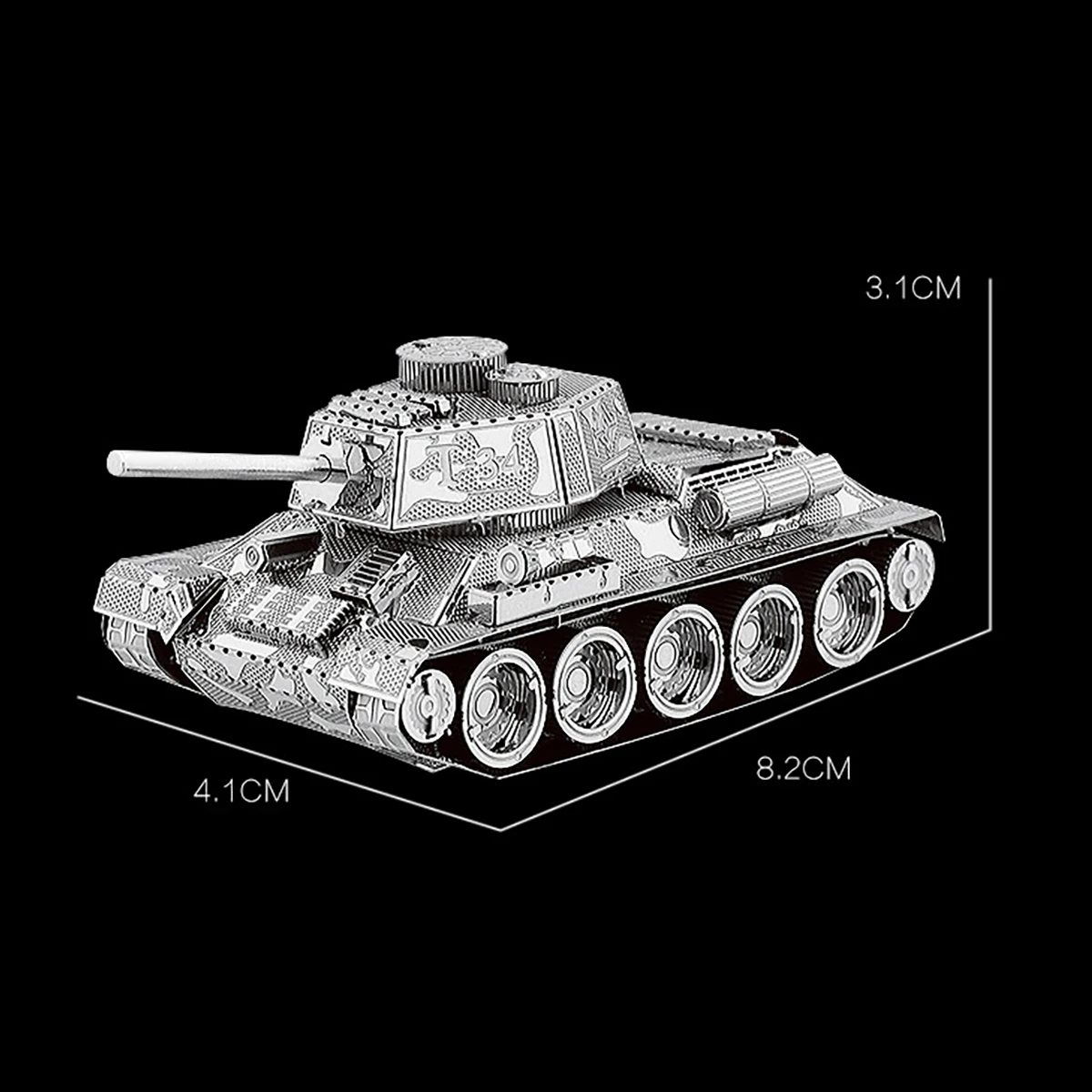 T34 TANK 3D Metalowe puzzle dla dorosłych Dzieci DIY Mecha Zestawy modeli Bloki Myśliwiec Zestaw modelarski Łamigłówka Fidget Toys