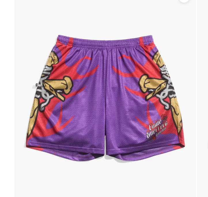 Men's Eddie Guerrero Latino Heat Retro Basketball Shorts Y2K Oversized Quick Drying Shorts Suitable for Daily and Training Wear