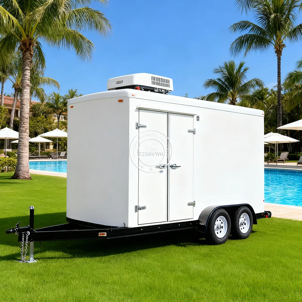 Commercial Freezer Chiller Trailer Portable Cold Storage Refrigerated Transport Cargo Trailer Truck with Temperature Control