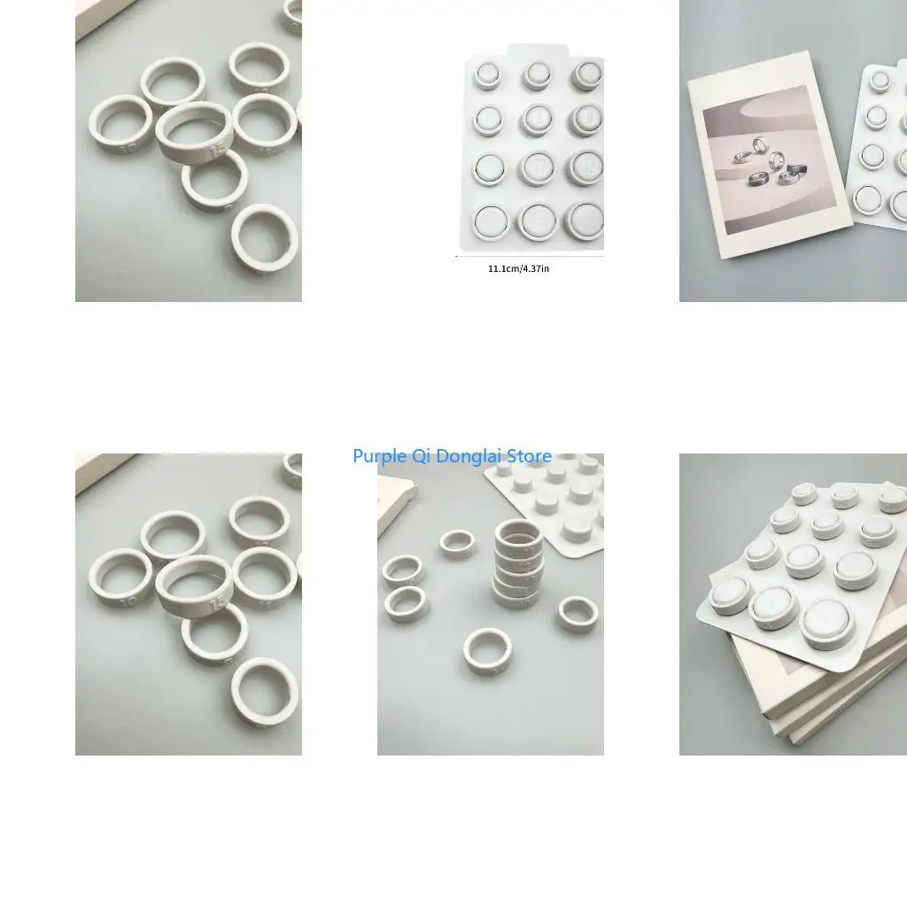 L21E Complete Plastic Ring Measurement Tool 15 Size Options Clear Markings For Error Sizing Finger Measurement Tool