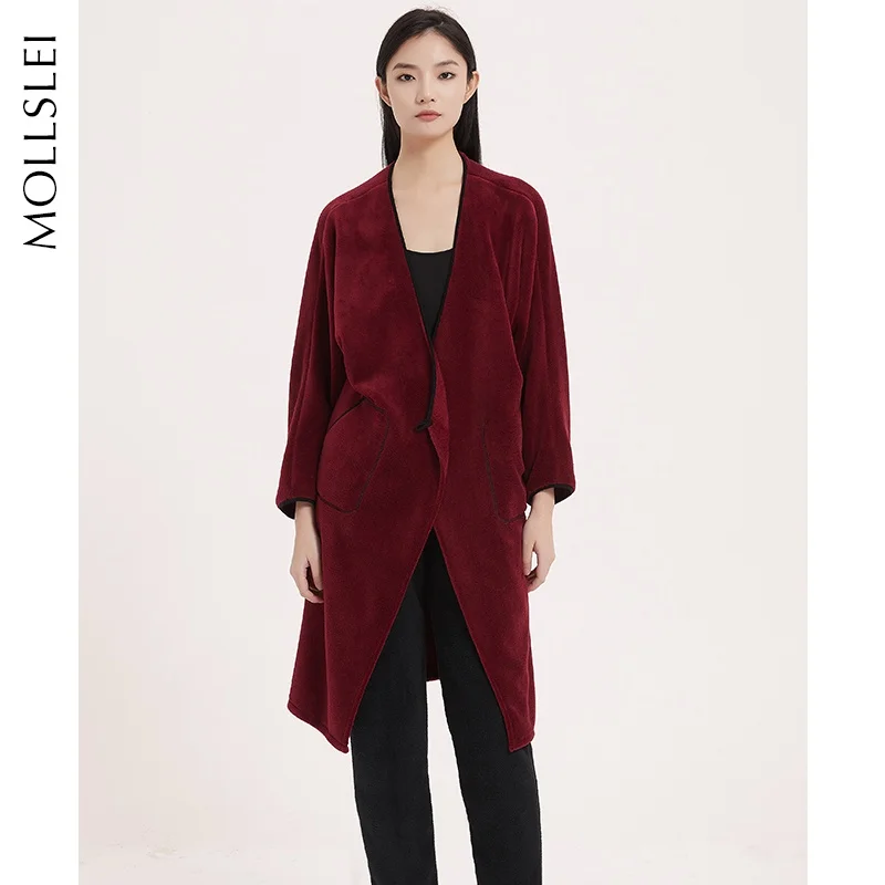 mollslei-set-pigiama-lungo-in-pile-corallo-da-donna-con-scollo-a-v-e-bottoni-sul-davanti-abbigliamento-per-la-casa-set-pigiama-invernale-caldo-in-flanella