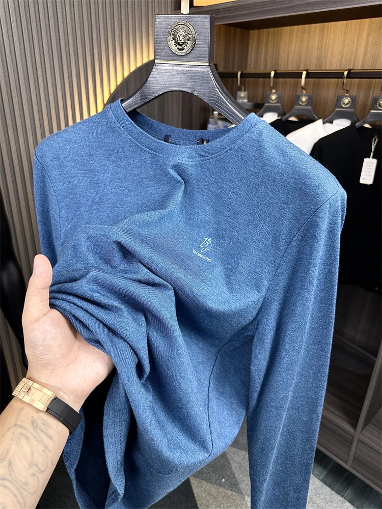 

High Densi Knitted round Ne Men's Sweater Comfortable Cool Autumn Faion Original Goods Quali Youth Vitali Sle