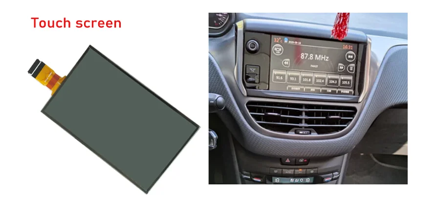 Neues 7-Zoll-Touchscreen-Digitalisierer-Panel für PEUGEOT 9812046980 9825029180 9831642480 9809503380 LAM0703554D LPM070G242A – Detail 1