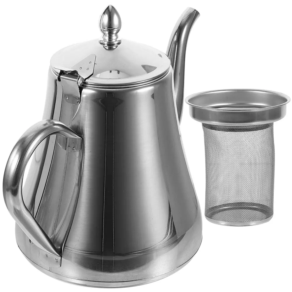 

1pc Stainless Steel Kettle Infuser Resistant Break Resistant Easy Clean Small Capacity Comfortable Handle for Loose
