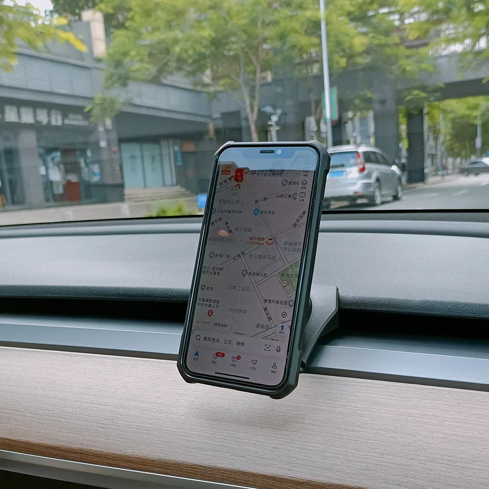 

For Tesla Model 3 Model Y Dedicated Base Collocation Phone Holder In Car 360° Rotation Mount Bracket Stand