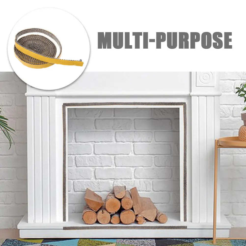 1 Roll Wood Stove Door Gasket Fiberglass Tape Self Adhesive Fire Resistant Strip for Fireplace Replacement High Temperature Seal