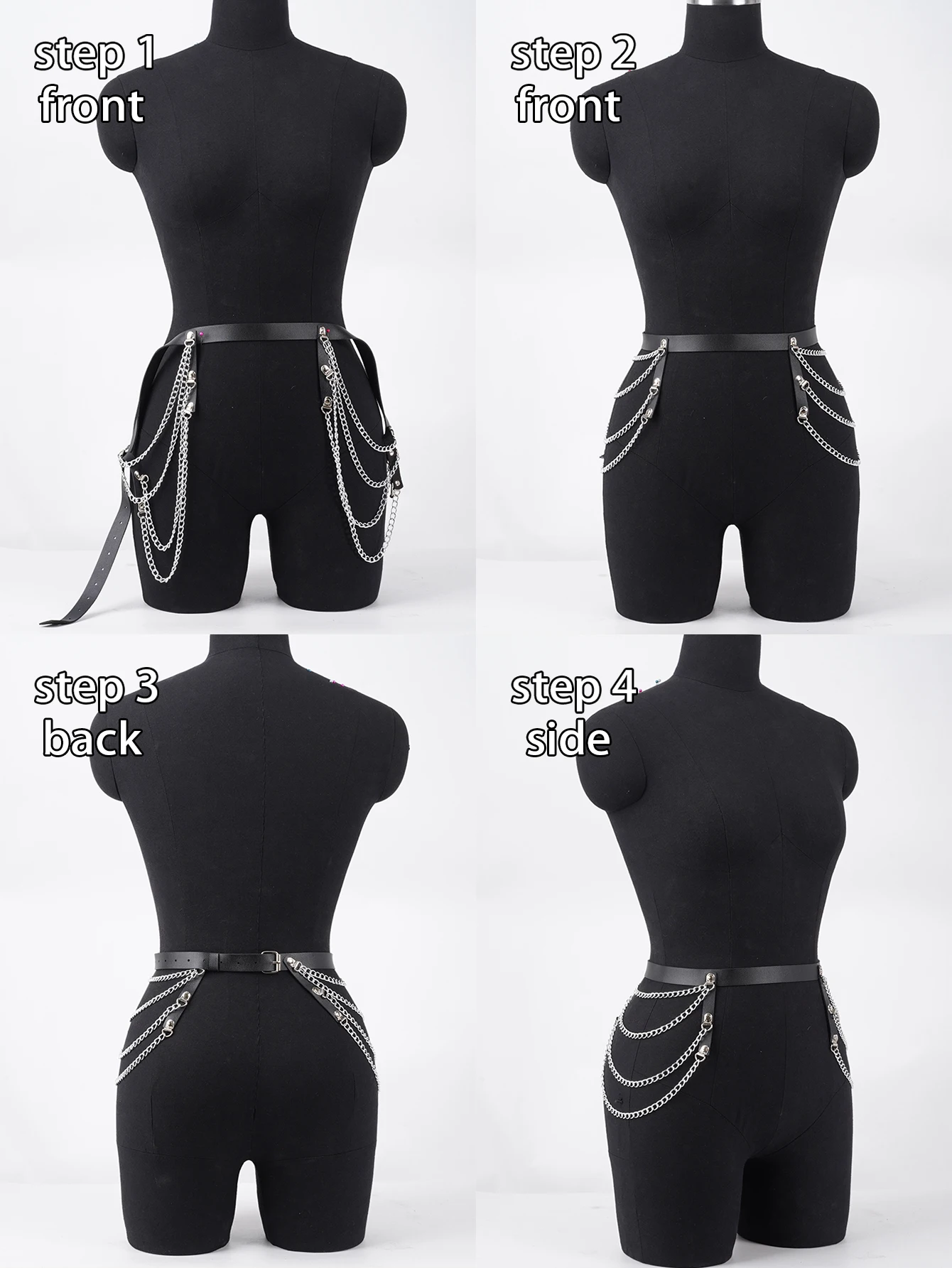 Sexy riem voor dames, verstelbare taille, modieus lichaam voor rave, cluboutfitlichaam