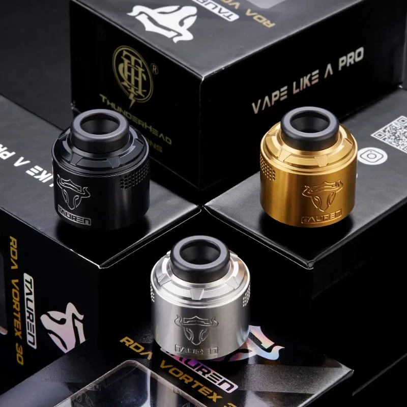 

Thunderhead Creations Tauren Vortex 30 RDA Tank 30 мм Postless Dual Coil Building Deck 810 Капельный наконечник 3D Vortex Распылитель воздушного потока