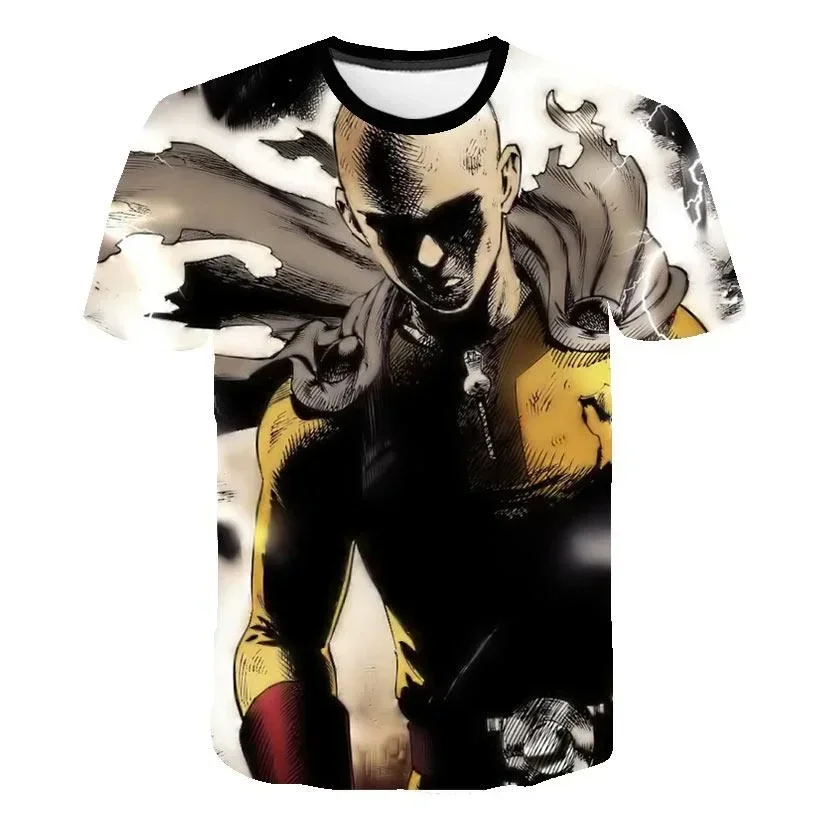 2024 Anime ONE PUNCH MAN 3D Printed Summer Men's and Women's O-collar T-shirts Casual Short-sleeved Oversized Fashion Clothing