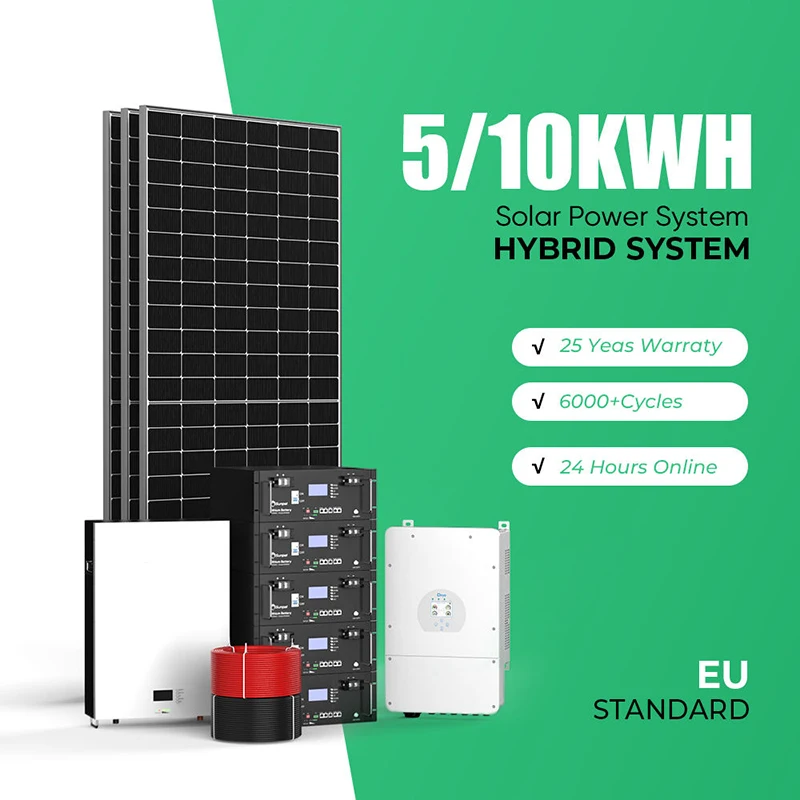 

Home Solar Energy Storage System 5KW 10KW 15KW Powerwall LiFePO4 Lithium Battery Hybrid Inverter Complete Solar Mono Solar Panel