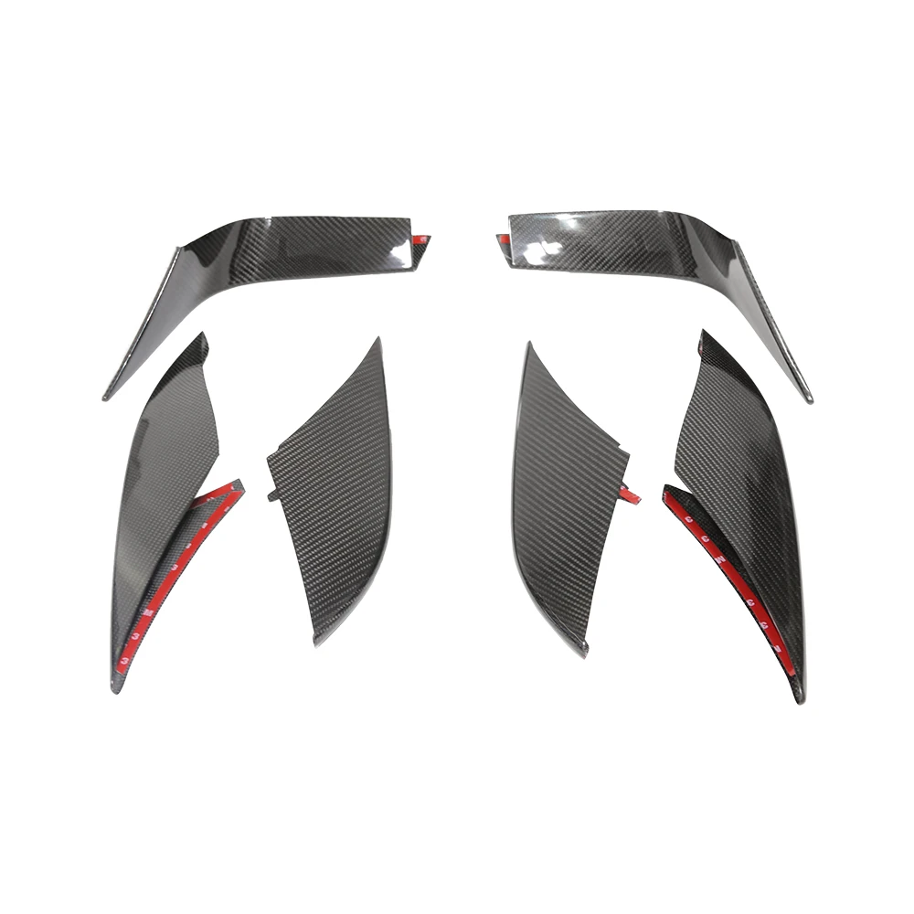 Real Dry Carbon Fiber Front Fog Lamp Cover Trims Side Mesh Grille For Porsche Macan 2014up