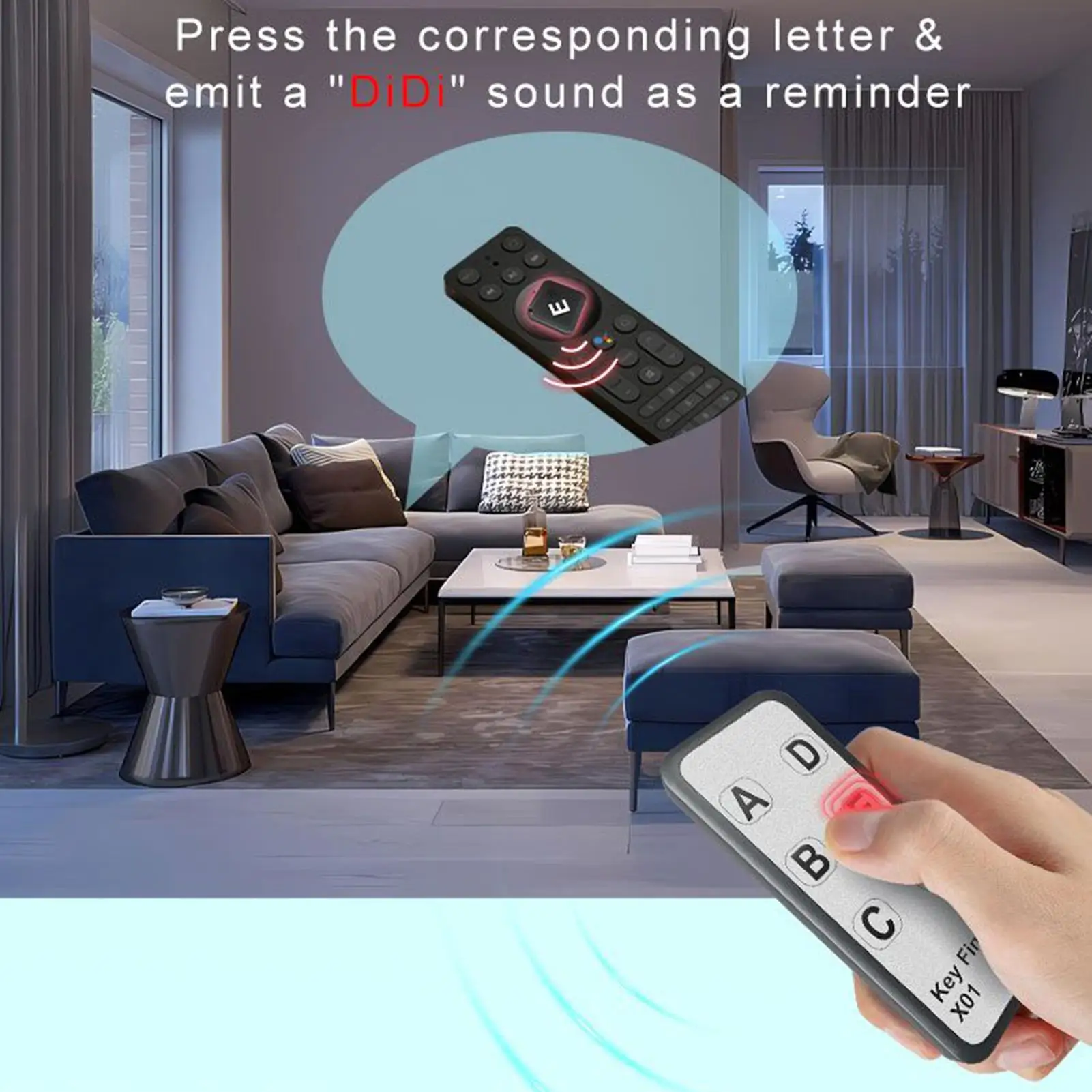 

Устройство звуковой сигнализации для поиска пульта дистанционного управления, дальность действия до 90 дБ, 131 фута, беспроводной дистанционный локатор с передатчиком и 6 приемниками для