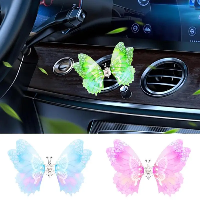 Car Vent Clip Diffuser Car Aromatherapy Diffuser & Fragrance Stylish Butterfly-Shaped Decoration Long-Lasting Scent For Auto