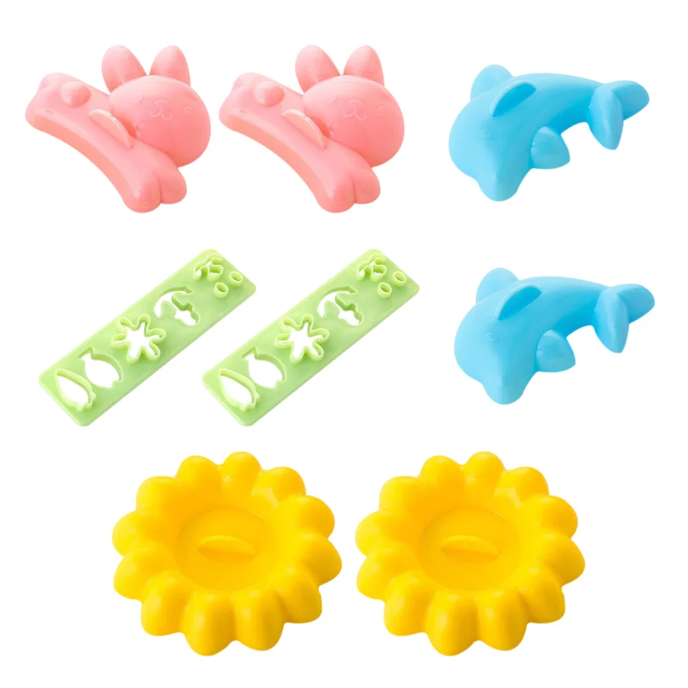 

8 Pcs Reusable Rice Mold Making Tool Kitchen Mould Small Animal Shaped PP Safe Environmental for Home