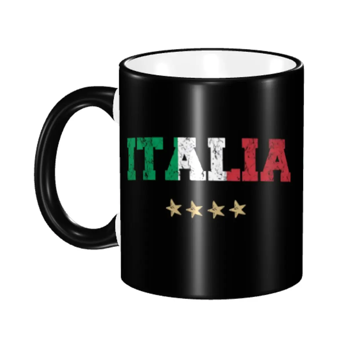 

Customized Italy Flag Coffee Mugs DIY Italian Patriotic Pride Ceramic Milk Tea Mug Cup