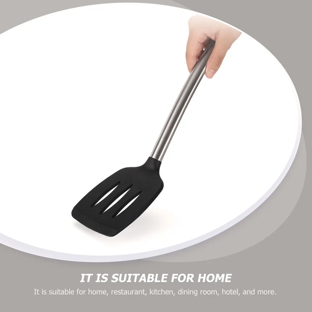 

2Pcs Silicone Cooking Wok Spatula Long Handle Food Grade Non Stick Heat Resistant Kitchen Utensil Silicone Spatula