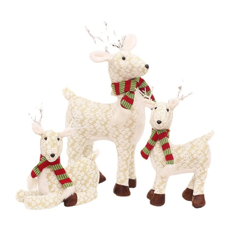 

Reindeer Nordic Elk for Doll Kids Gift Carnival Fireplace Boutique Store Window Display Christmas Decoration D5QF