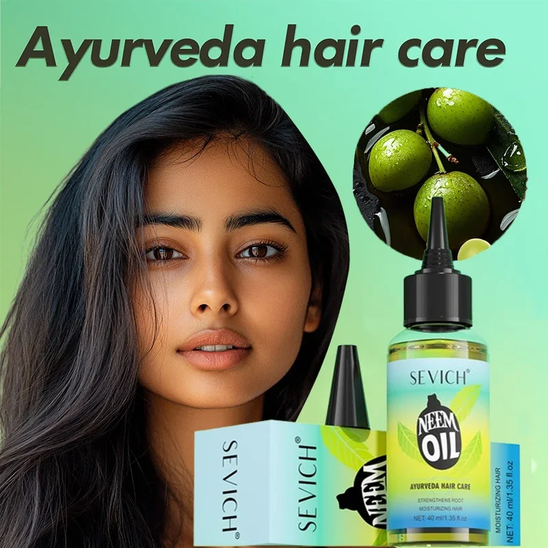 Ayurveda Neem Growth Oil Natural Herbal Anti Hair Loss Treatment Serum India Hair Growth Oil Beauty Health Hair Care Product