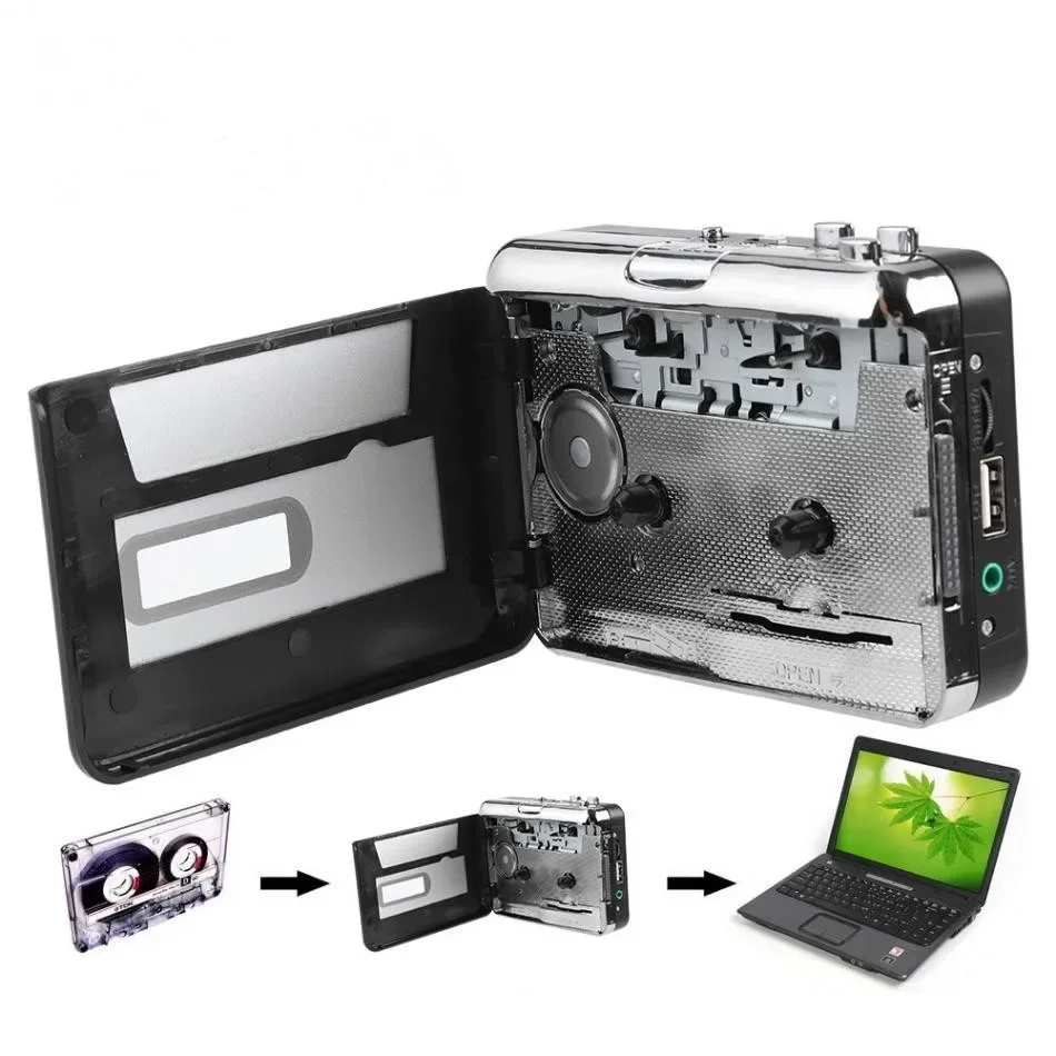 

REDAMIGO MP3 Cassette Audio Player Capture To MP3 Cassette Capture Tape To PC Laptop Converter S01