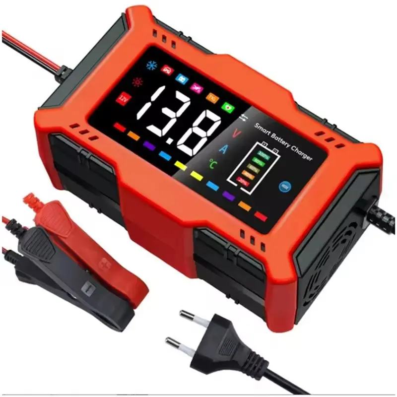 

Classic-Pulse Repair For Car Lead-Acid Battery 12V 6A Smart Battery For Motorcycle And For Car With LCD Display EU Plug
