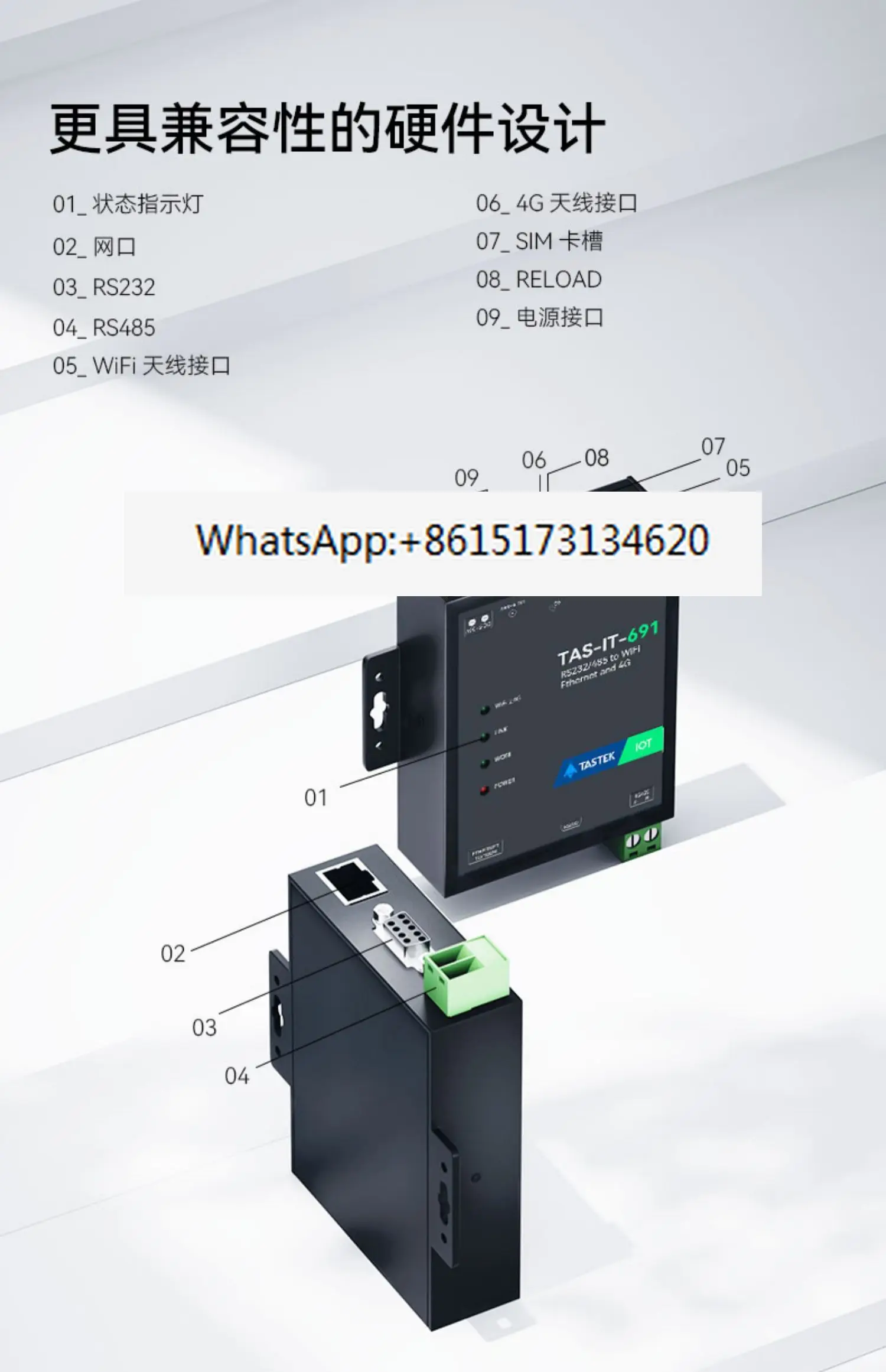 Moduł 4G DTU Port RS485/232 Ethernet do zdalnego monitorowania PLC 4G przezroczysta komunikacja bezprzewodowe Wi-Fi