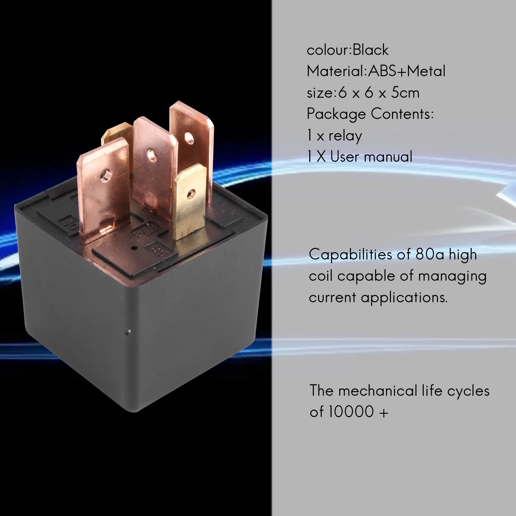 80A DC 12V 5 Pin DIY Power Relay รถบรรทุกรถยนต์