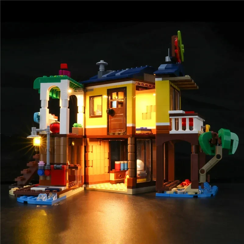 Kit de luz LED DIY para LEGO 31118 Surfer Beach House (solo luz LED, sin modelo de bloques)