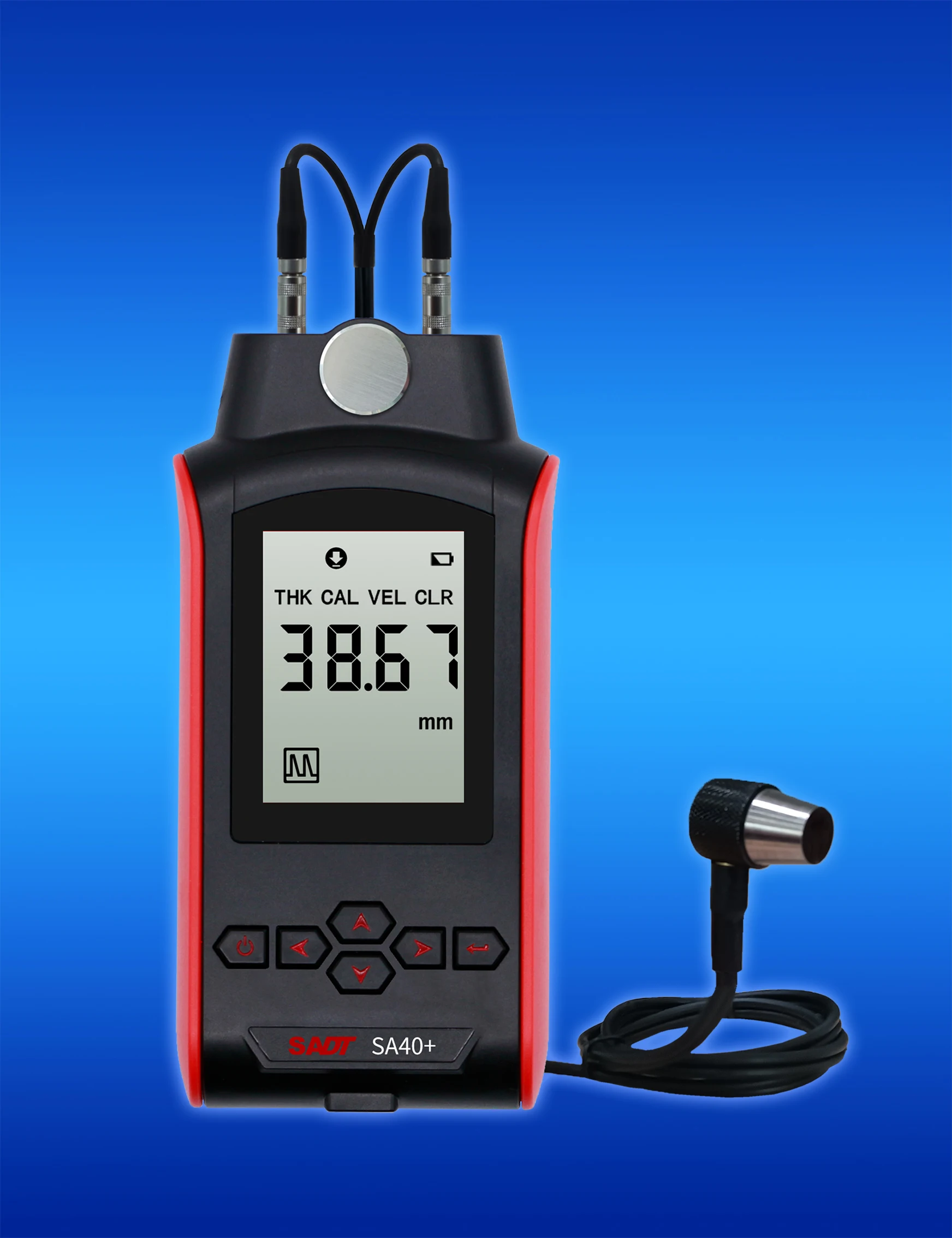 SA40EZ High Accuracy Digital Portable Ultrasonic Thickness Gauge for Metal Pipe Wall Thickness Measurement Testing